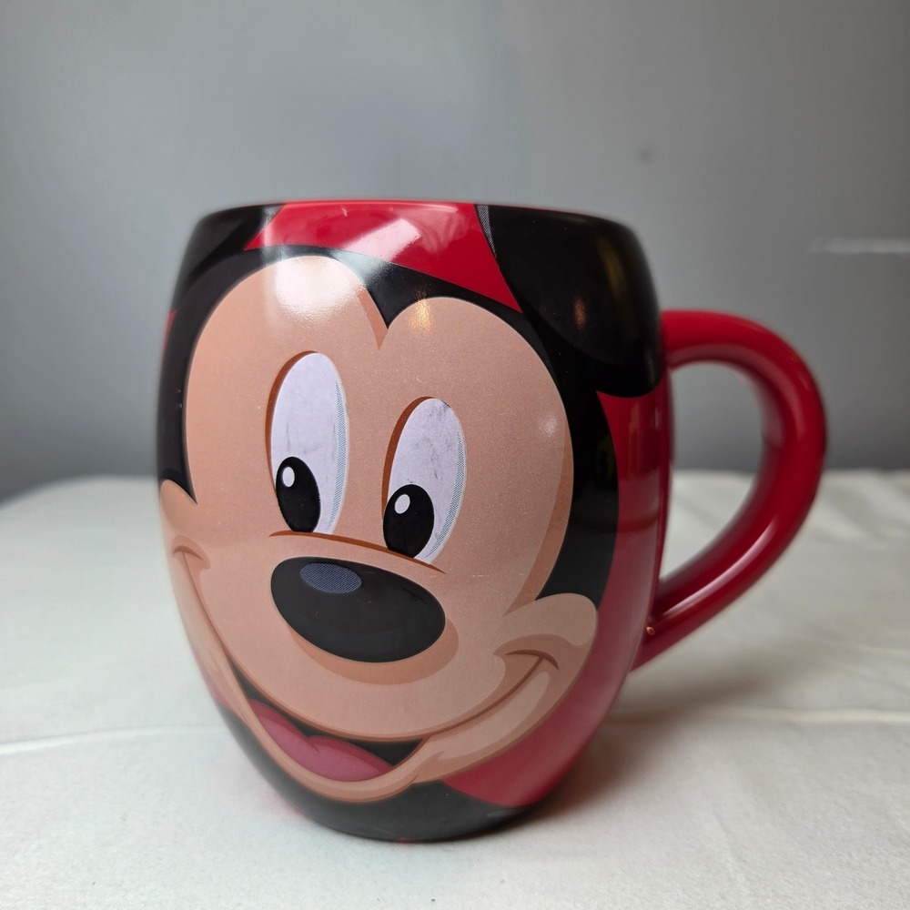 Disney Parks Mickey Mouse Oh Boy! Red Ceramic Coffee Mug F760-4188-0-14134